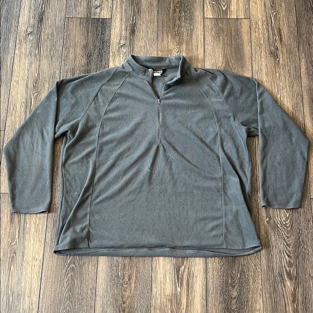 Campmor Gray 1/3-Zip Fleece Pullover Mens Size XL
